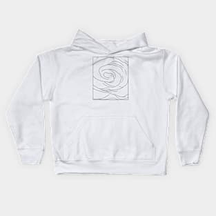 Abstraction White Rose Kids Hoodie